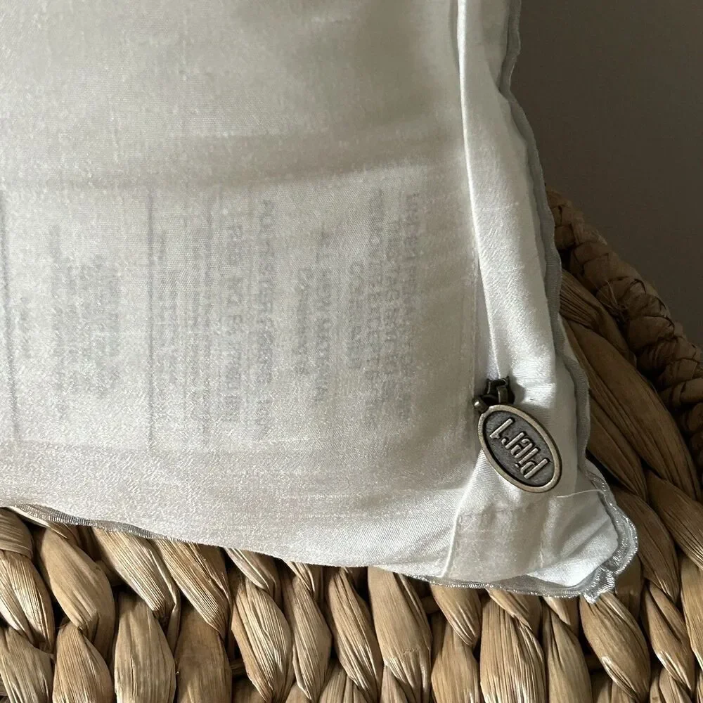 Pier 1 Imports Pillow Beaded Rhinestone Snowflake Decorative Throw Silver White
